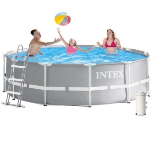 Бассейн каркасный Intex 366 x 99 см с каркасом, чашей, фильтр-насосом 2006 л/ч, стремянкой, тентом и подстилкой - изображение 2