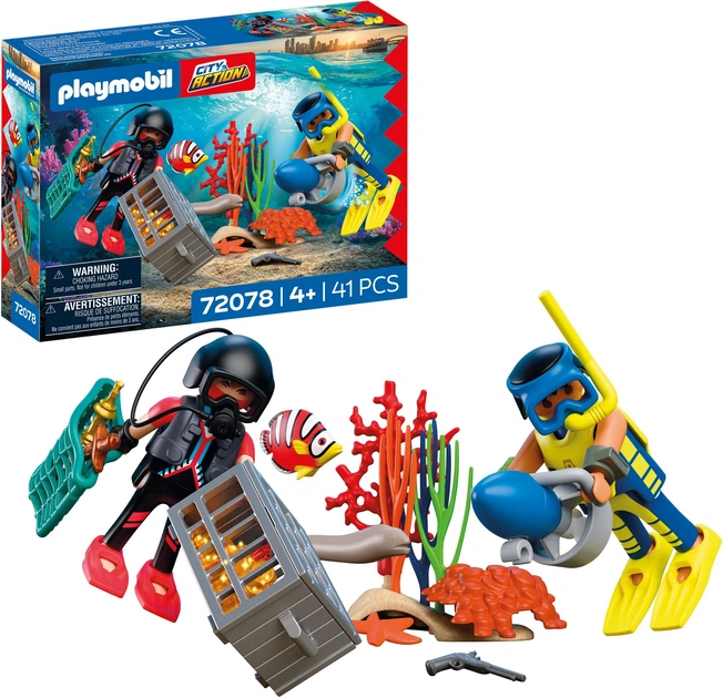 Набір іграшок Playmobil Police Поліцейський водолаз зі скарбом 72078 (4008789720788) - зображення 2