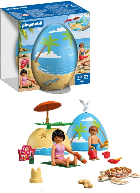 Zestaw zabawek Playmobil Easter Eggs Wakacje na plaży 72101 (4008789721013) - obraz 3