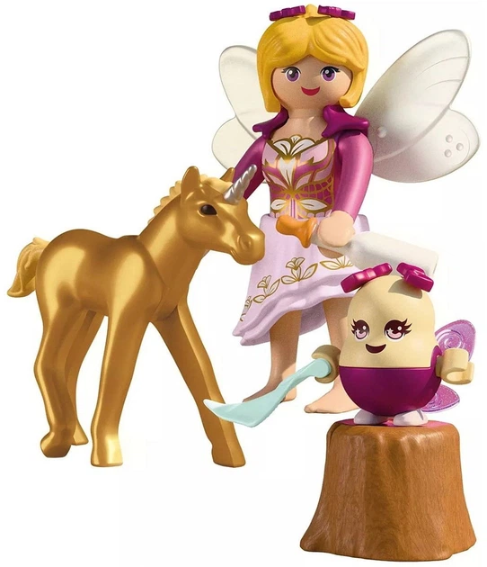 Набір іграшок Playmobil Princess Magic: Золоте лоша єдинорога з феєю 71844 (4008789718440) - зображення 2