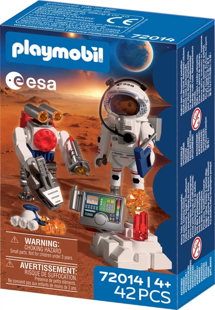 Набір іграшок Playmobil Space Астронавт ESA з роботом 72014 (4008789720146) - зображення 2