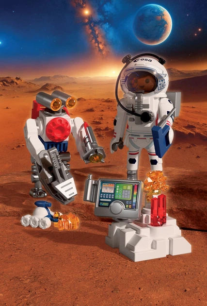 Набір іграшок Playmobil Space Астронавт ESA з роботом 72014 (4008789720146) - зображення 3