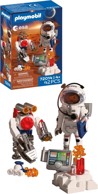 Набір іграшок Playmobil Space Астронавт ESA з роботом 72014 (4008789720146) - зображення 4