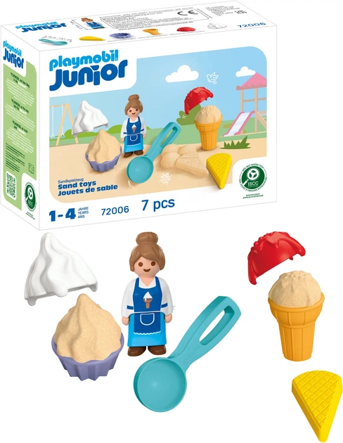 Набір іграшок Playmobil Junior Sand Кафе-морозиво з піску 72006 (4008789720061) - зображення 2