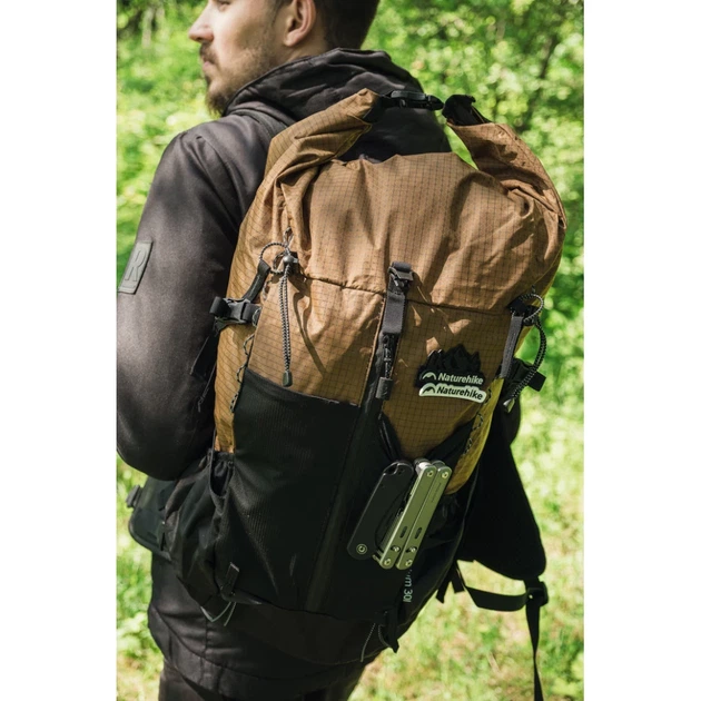 Рюкзак туристичний Naturehike Helium 30+5 л коричневий - зображення 6