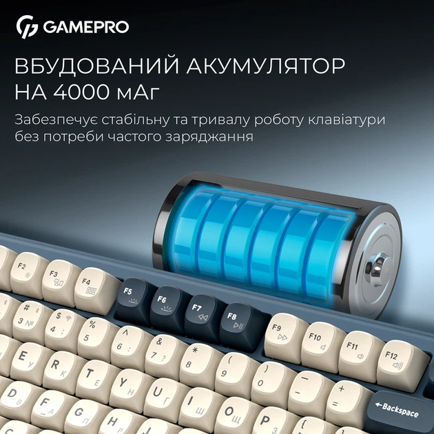 Бездротова механічна клавіатура GamePro Asgard Yord (MK266BL) - зображення 15