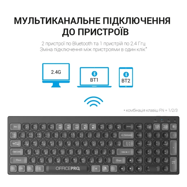 Клавіатура бездротова OfficePro (SK985B) - изображение 14