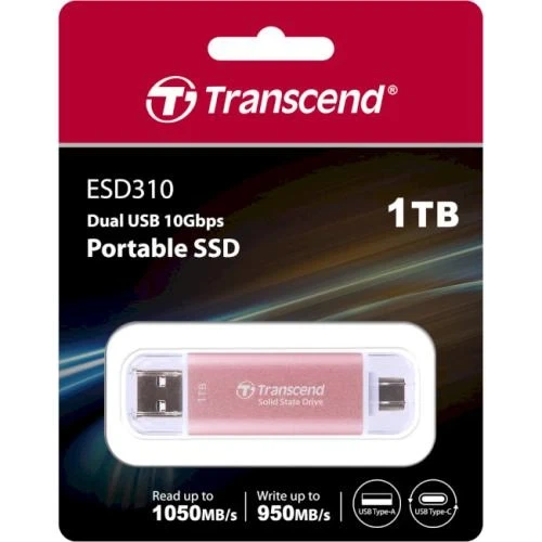 Внешний накопитель SSD, 1Tb, Transcend ESD310, Pink (TS1TESD310P) - Фото 4 Внешний накопитель SSD, 1Tb, Transcend ESD310, Pink (TS1TESD310P) - изображение 4