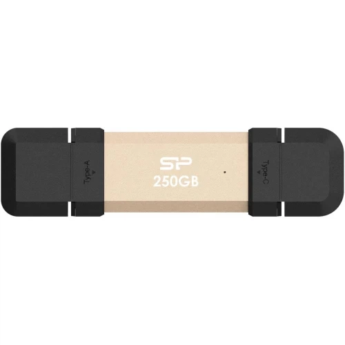 Внешний накопитель SSD, 250Gb, Silicon Power DS72, Gold/Black (SP250GBUC3S72VPG) - Фото 2 Внешний накопитель SSD, 250Gb, Silicon Power DS72, Gold/Black (SP250GBUC3S72VPG) - изображение 2