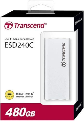 Внешний накопитель SSD, 480Gb, Transcend ESD240C, Silver (TS480GESD240C) - изображение 3