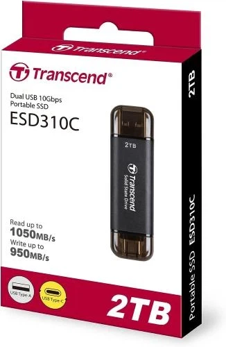 Внешний накопитель SSD, 2Tb, Transcend ESD310, Black (TS2TESD310C) - изображение 3
