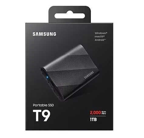 Внешний накопитель SSD, 1Tb, Samsung T9, Black (MU-PG1T0B/EU) - Фото 4 Внешний накопитель SSD, 1Tb, Samsung T9, Black (MU-PG1T0B/EU) - изображение 4
