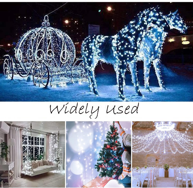 Гирлянда Lezonic Outdoor Fairy Lights 12 м - холодный свет, создающий атмосферу премиум пространства - изображение 6