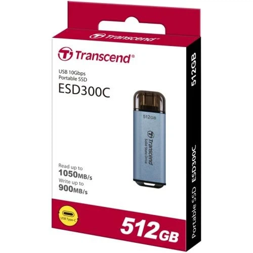 Зовнішній накопичувач SSD, 512Gb, Transcend ESD300, Sky Blue (TS512GESD300C) - Фото 3 Зовнішній накопичувач SSD, 512Gb, Transcend ESD300, Sky Blue (TS512GESD300C) - зображення 3