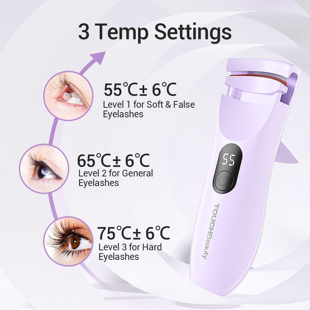 Щипцы для завивки ресниц TOUCHBeauty (AG-2316APP) TOUCHBeauty: Скульптор Вашего взгляда. Электрические щипцы с LED дисплеем - изображение 3