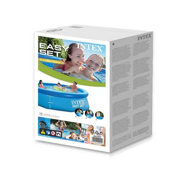 Надувной бассейн Intex Easy Set 28120 круглый 305×76 см объем 3853 л 3-слойный ПВХ синий - изображение 5