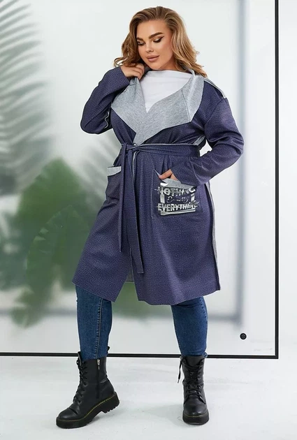 Кардиган жіночий, колір синій, 257R5012 розмір L-XL - изображение 2