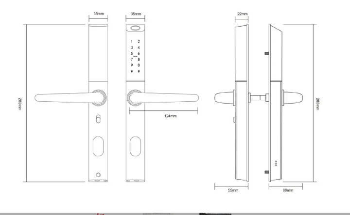 Розумний дверний біометричний замок SEVEN LOCK SL-7763BF white - Фото 12 Розумний дверний біометричний замок SEVEN LOCK SL-7763BF white - изображение 12
