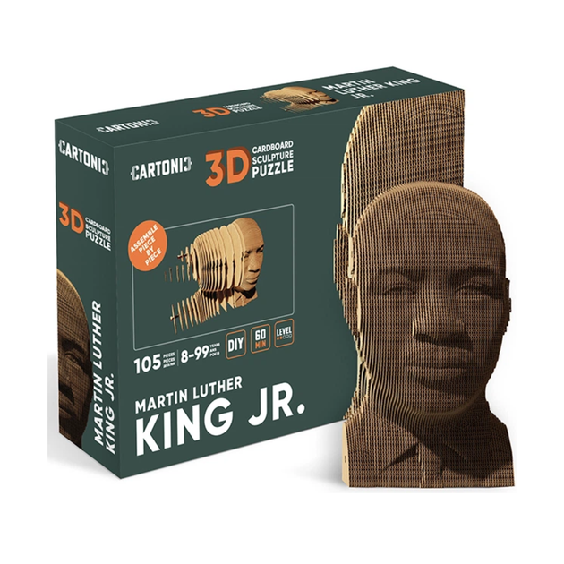 Картонний 3D пазл-конструктор "Cartonic 3D Puzzle MLK" Мартін Лютер Кінг - Фото 1 Картонний 3D пазл-конструктор "Cartonic 3D Puzzle MLK" Мартін Лютер Кінг - зображення 1