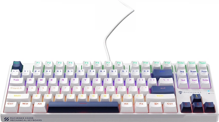 Klawiatura przewodowa Machenike K500B-B87 Red Switch White (6975971291921) - obraz 2