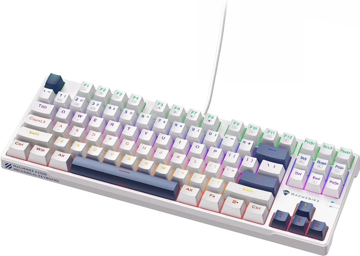Klawiatura przewodowa Machenike K500B-B87 Red Switch White (6975971291921) - obraz 4