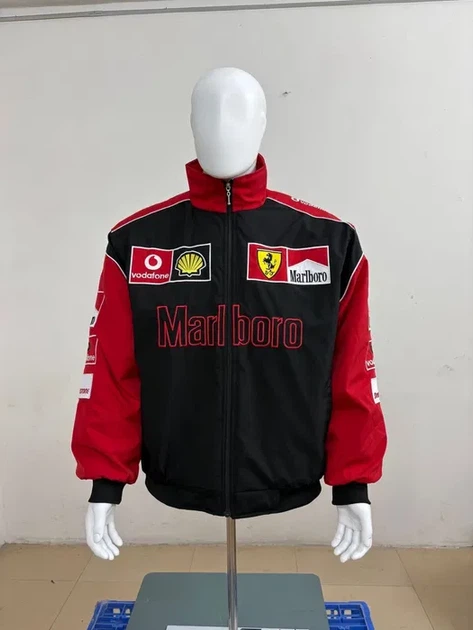 Мужской весенний бомбер в гоночном стиле Marlboro Ferrari Formula f1 в размере L - Фото 4 Мужской весенний бомбер в гоночном стиле Marlboro Ferrari Formula f1 в размере L - изображение 4