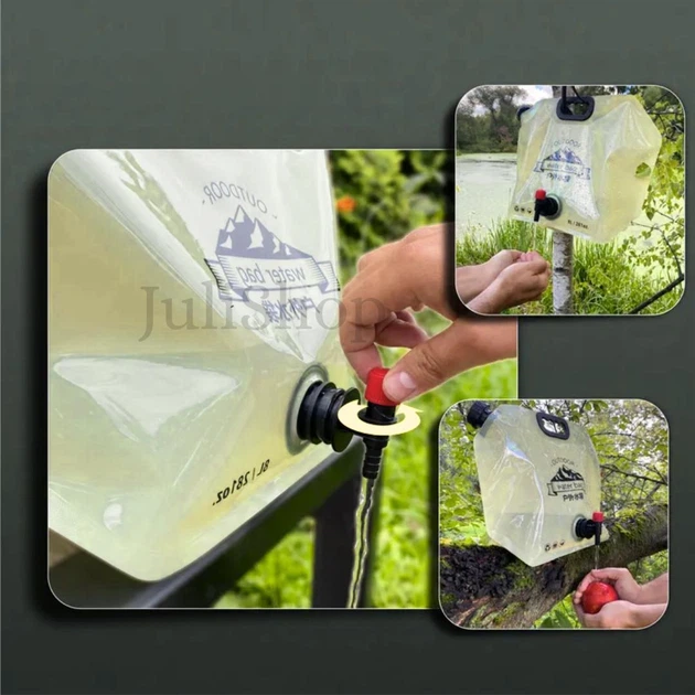 Складная сумка-канистра для хранения воды с краном Water Bag 8 л - Фото 5 Складная сумка-канистра для хранения воды с краном Water Bag 8 л - изображение 5