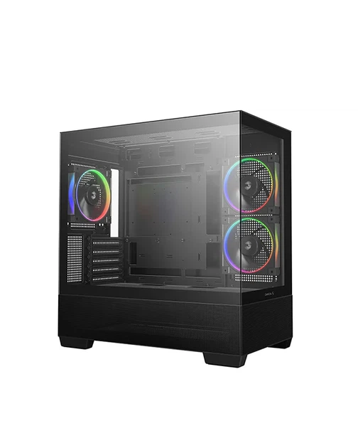 Корпус Deepcool CG380 3F чорний Без БЖ ITX/Micro-ATX/Micro-ATX(Rear Connector); 2x3.5",2+3х2.5" (CG380 3F) - зображення 2