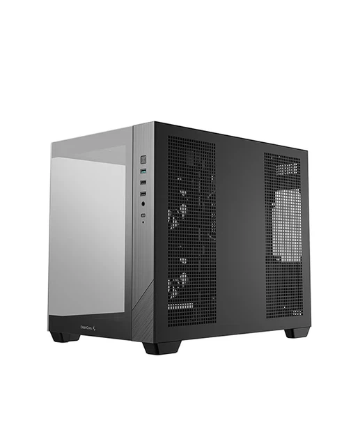 Корпус Deepcool CG330 3F чорний Без БЖ ITX/Micro-ATX/Micro-ATX(Rear connector),1+1x3.5",2+2х2.5" (CG330 3F) - зображення 4
