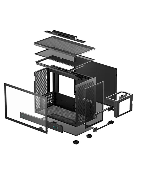 Корпус Deepcool CH160 PLUS черный Без БП Mini-ITX/Micro-ATX, 375х195х23.5мм(L×W×H) (CH160 PLUS) - изображение 5