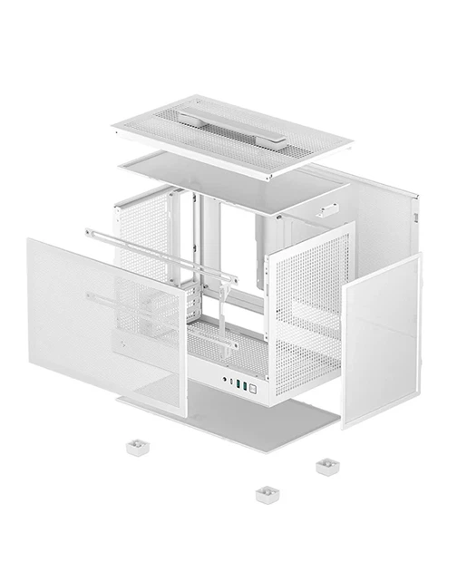 Корпус Deepcool CH160 MESH білий Без БЖ Mini-ITX, 1x3.5"(на вибір щось одне:2.5SSD/3.5HDD/12смвент) (CH160 MESH WH) - зображення 4
