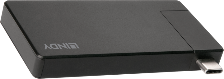 Stacja dokująca Lindy DST-Micro USB-Cx2, USB-Ax1, HDMIx1 Black (4002888433365) - obraz 2