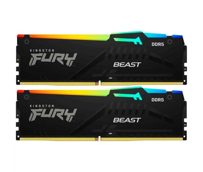Пам'ять для настільних комп'ютерів Kingston FURY 16 GB (2x8GB) DDR5 5600 MHz Beast RGB (KF556C40BBAK2-16) - Фото 1 Пам'ять для настільних комп'ютерів Kingston FURY 16 GB (2x8GB) DDR5 5600 MHz Beast RGB (KF556C40BBAK2-16) - изображение 1