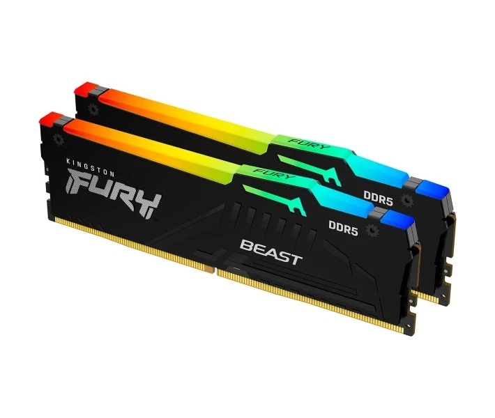 Пам'ять для настільних комп'ютерів Kingston FURY 16 GB (2x8GB) DDR5 5600 MHz Beast RGB (KF556C40BBAK2-16) - Фото 2 Пам'ять для настільних комп'ютерів Kingston FURY 16 GB (2x8GB) DDR5 5600 MHz Beast RGB (KF556C40BBAK2-16) - изображение 2