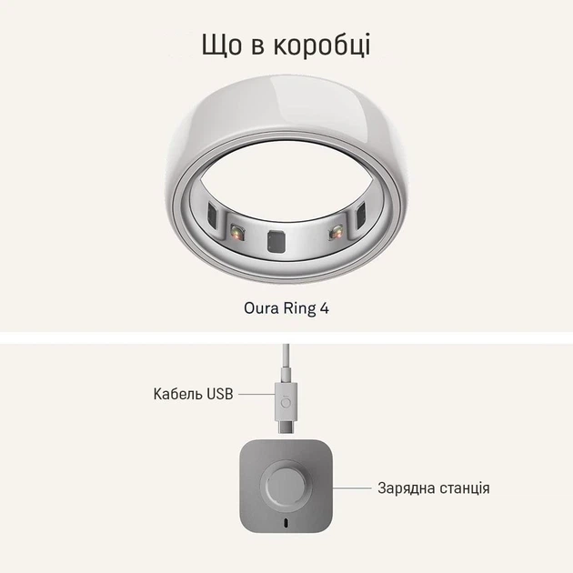 Смарт-кільце Oura Ring 4 Ceramic Cloud Size 10 (JZ90-57460-10) - изображение 9