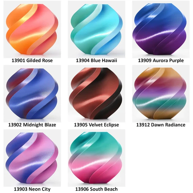 Філамент без котушки Bambu Lab PLA Silk Multi-Color 1kg Aurora Purple (13909) - зображення 2