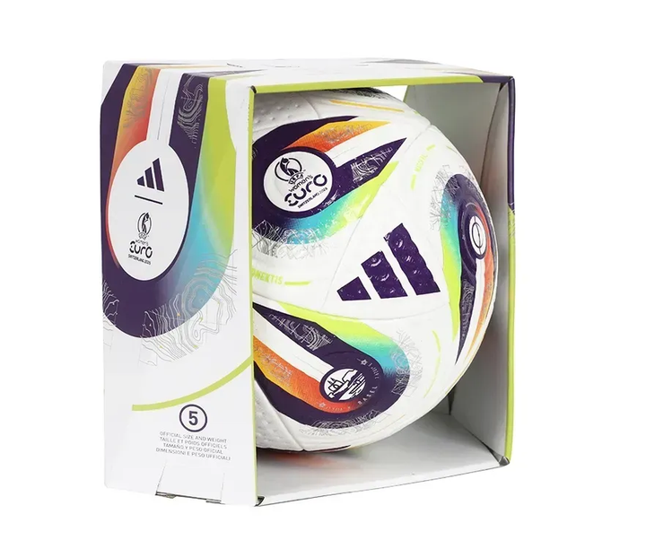 Футбольний м'яч Adidas UEFA Women's EURO 2025 розмір 5, біло-фіолетовий - зображення 2