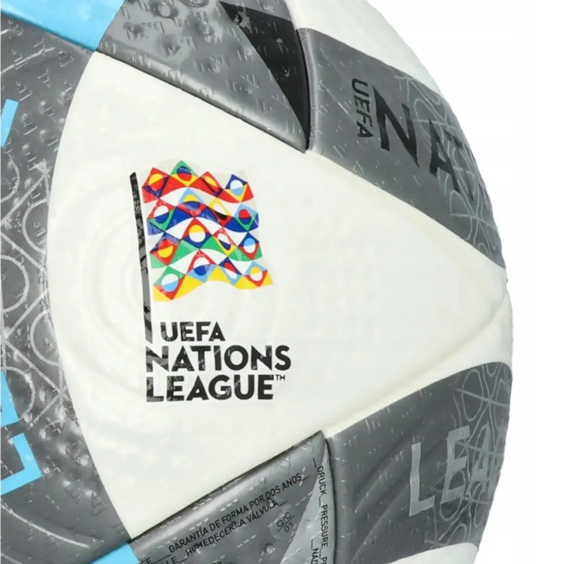 Футбольний м'яч Adidas UEFA PRO 2024 Nations League розмір 5, чорно-білий - Фото 3 Футбольний м'яч Adidas UEFA PRO 2024 Nations League розмір 5, чорно-білий - зображення 3