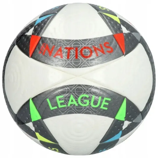 Футбольний м'яч Adidas UEFA PRO 2024 Nations League розмір 5, чорно-білий - Фото 4 Футбольний м'яч Adidas UEFA PRO 2024 Nations League розмір 5, чорно-білий - зображення 4