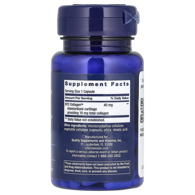 Колаген Life Extension (NT2 Collagen) 40 мг 60 капсул (LEX-22316) - зображення 2