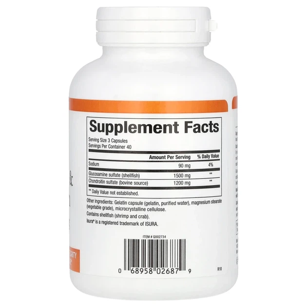 Глюкозамін і Хондроїтин Natural Factors (Glucosamine Chondroitin) 500 мг/400 мг 120 капсул (NFS-02687) - зображення 2