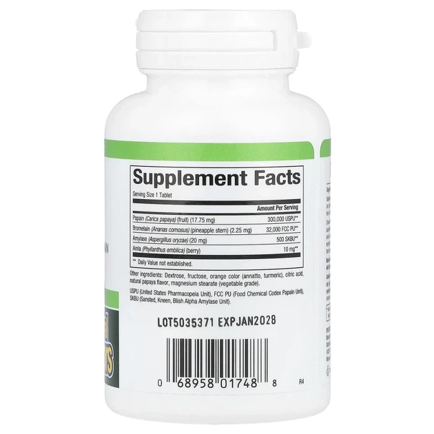 Травні ферменти папайї Natural Factors (Papaya Enzymes) 60 жувальних таблеток (NFS-01748) - изображение 2