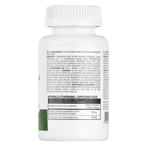 Ашвагандха Ostrovit (Ashwagandha) 200 таблеток (OST-01350) - Фото 2 Ашвагандха Ostrovit (Ashwagandha) 200 таблеток (OST-01350) - зображення 2