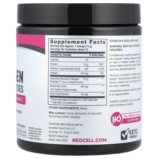 Суперколаген з вітаміном C та гіалуроновою кислотою Neocell (Super Collagen) 183 г (NEL-12958) - изображение 2