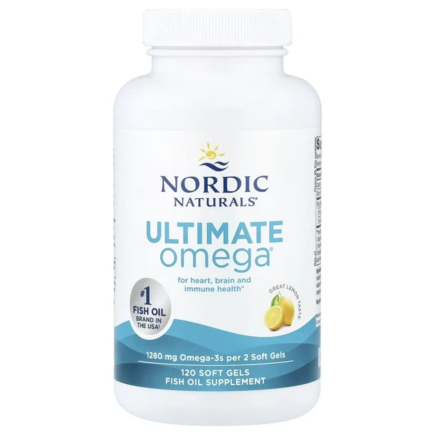 Nordic Naturals, Ultimate Omega, омега кислоти, з лимонним смаком, 1280 мг, 120 капсул (640 мг у капсулі) (NOR-02790) - изображение 3