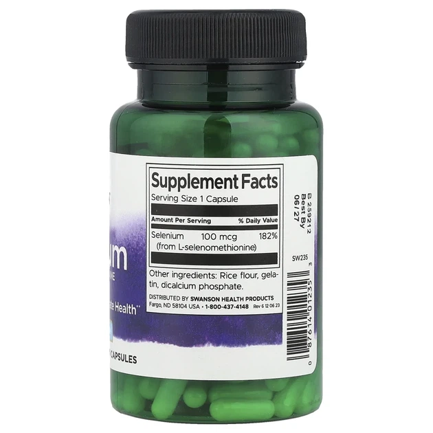 Селен Swanson (Selenium) 100 мкг 200 капсул (SWV-01235) - изображение 2
