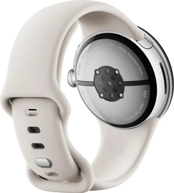 Смарт-часы Google Pixel Watch 4 45mm Wi-Fi Polished Silver Aluminum Case/Porcelain Active Band - Фото 3 Смарт-часы Google Pixel Watch 4 45mm Wi-Fi Polished Silver Aluminum Case/Porcelain Active Band - изображение 3