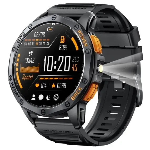 Умный смарт часы Smart K67 GPS Max Мужские часы bluetooth с компасом и фанариком часы с русским языком - Фото 1 Умный смарт часы Smart K67 GPS Max Мужские часы bluetooth с компасом и фанариком часы с русским языком - изображение 1