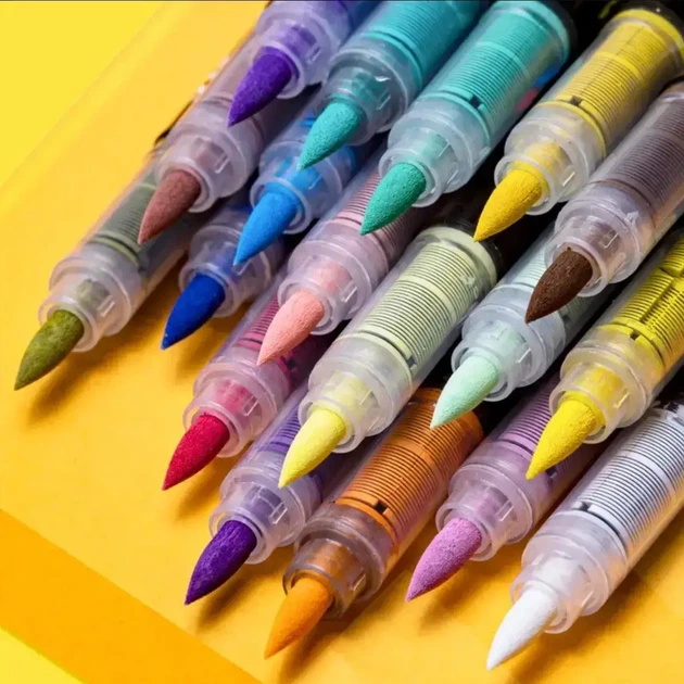 Профессиональные акриловые маркеры GuangNa Brush 12 шт - изображение 4