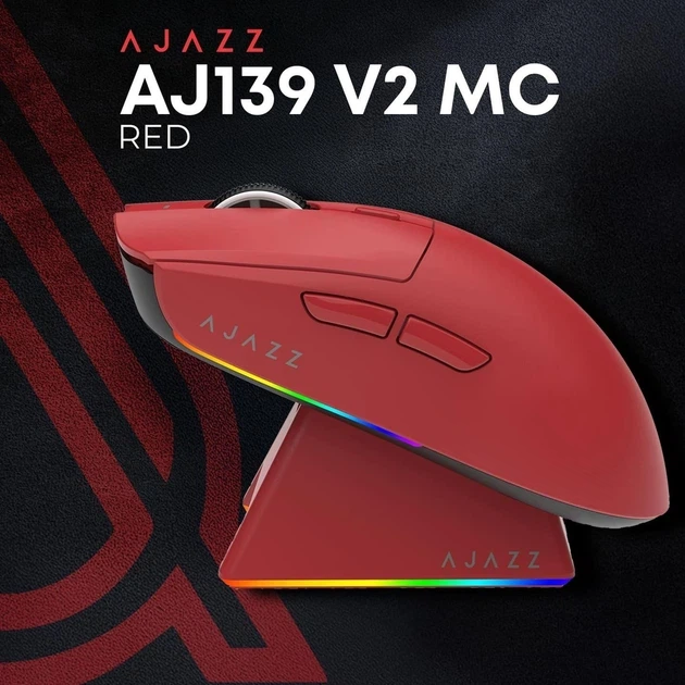 Ігрова миша AJAZZ AJ139 V2 MC (PAW3311, 12000 DPI, червона) - зображення 6